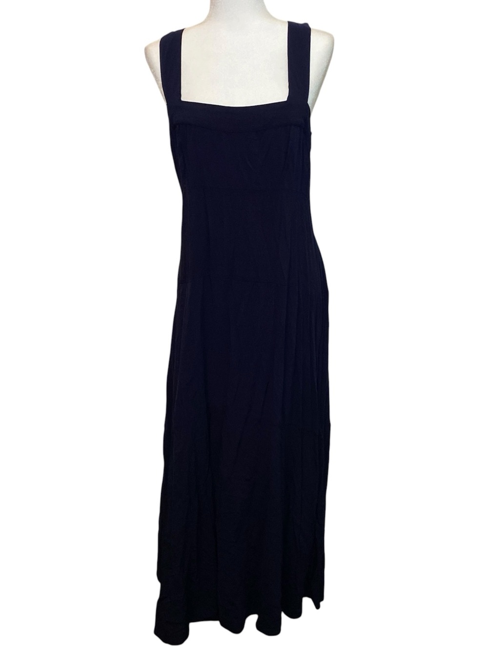 Vince Camuto Challis Square-Neck Smocked-Back Sleeveless Maxi Dress